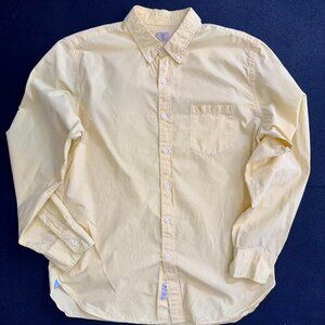 J.Crew Pale Yellow Gingham Button-Down Shirt | 2-Ply 100% Cotton | L